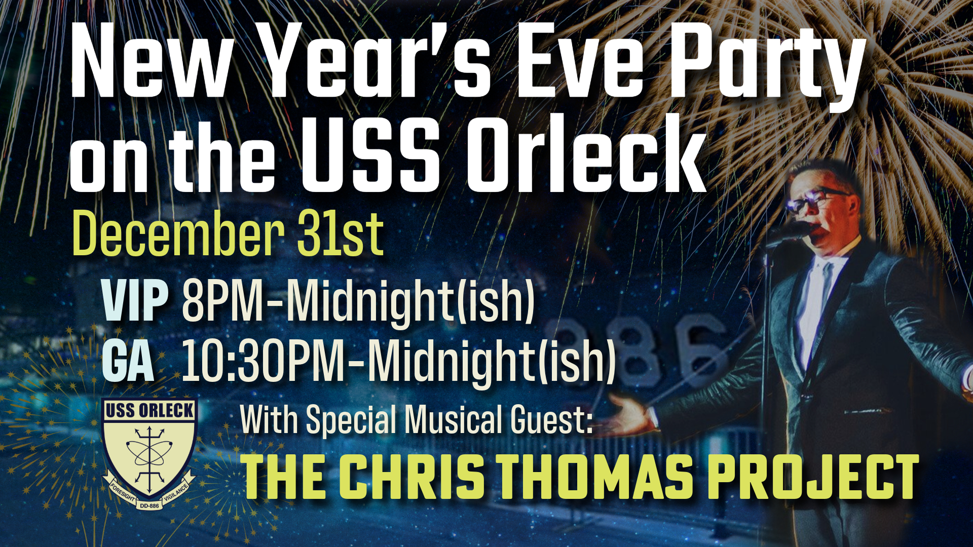 New Years Eve On The USS Orleck 2024