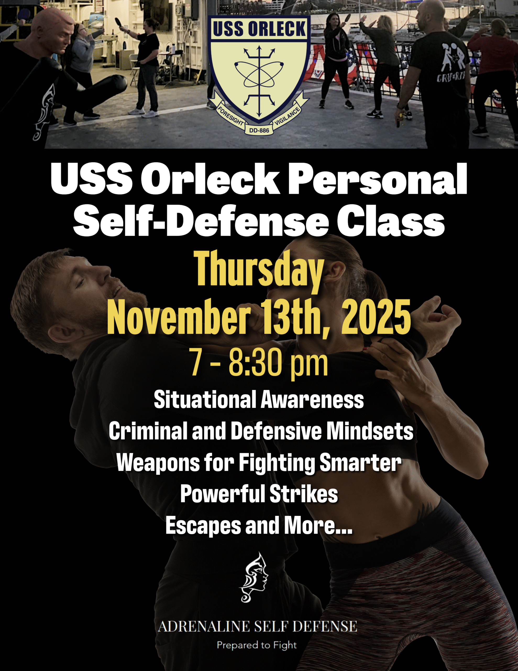 USS Orleck Personal Self Defense Class Thursday November 13 2025 1 Scaled