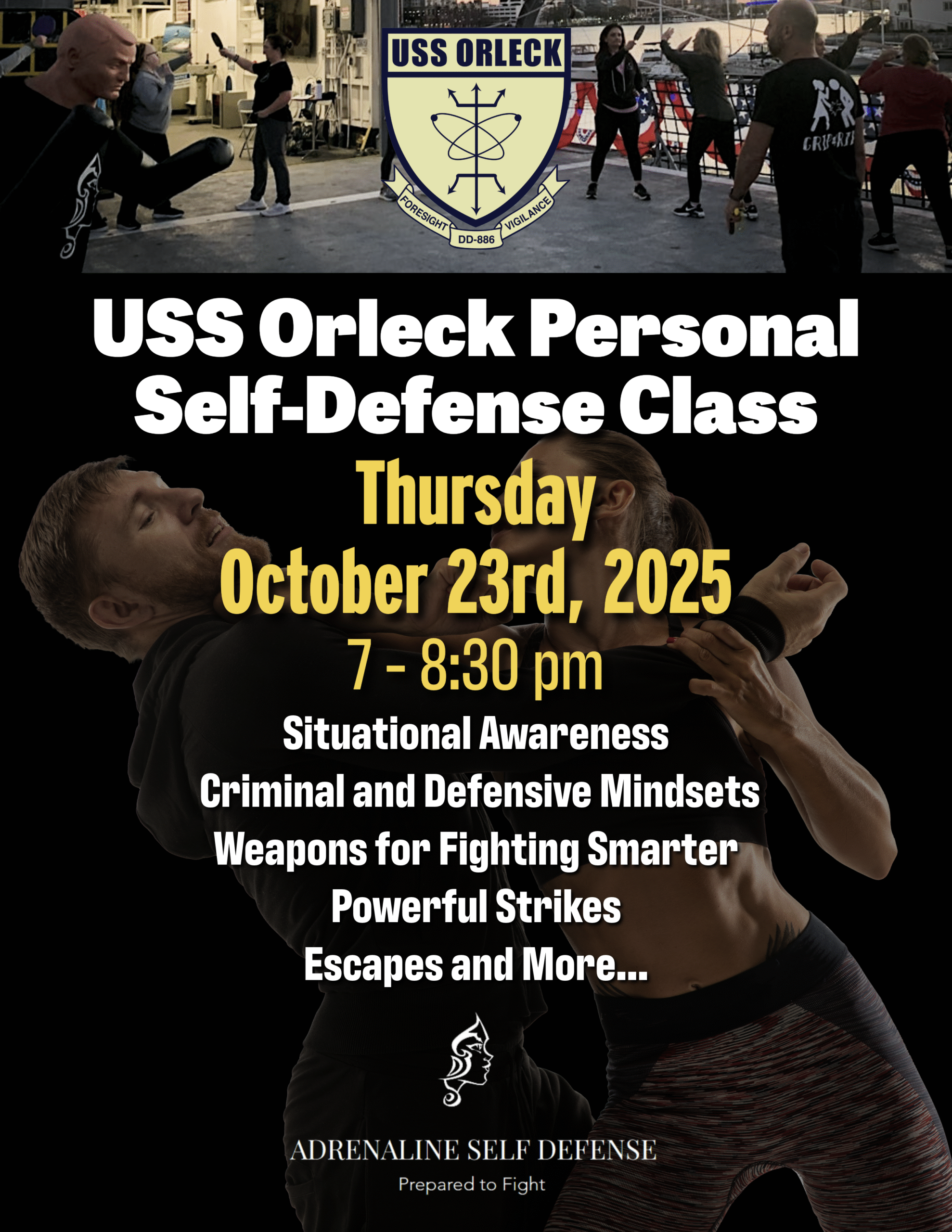 USS Orleck Personal Self Defense Class Thursday October 23 2025 1 Scaled