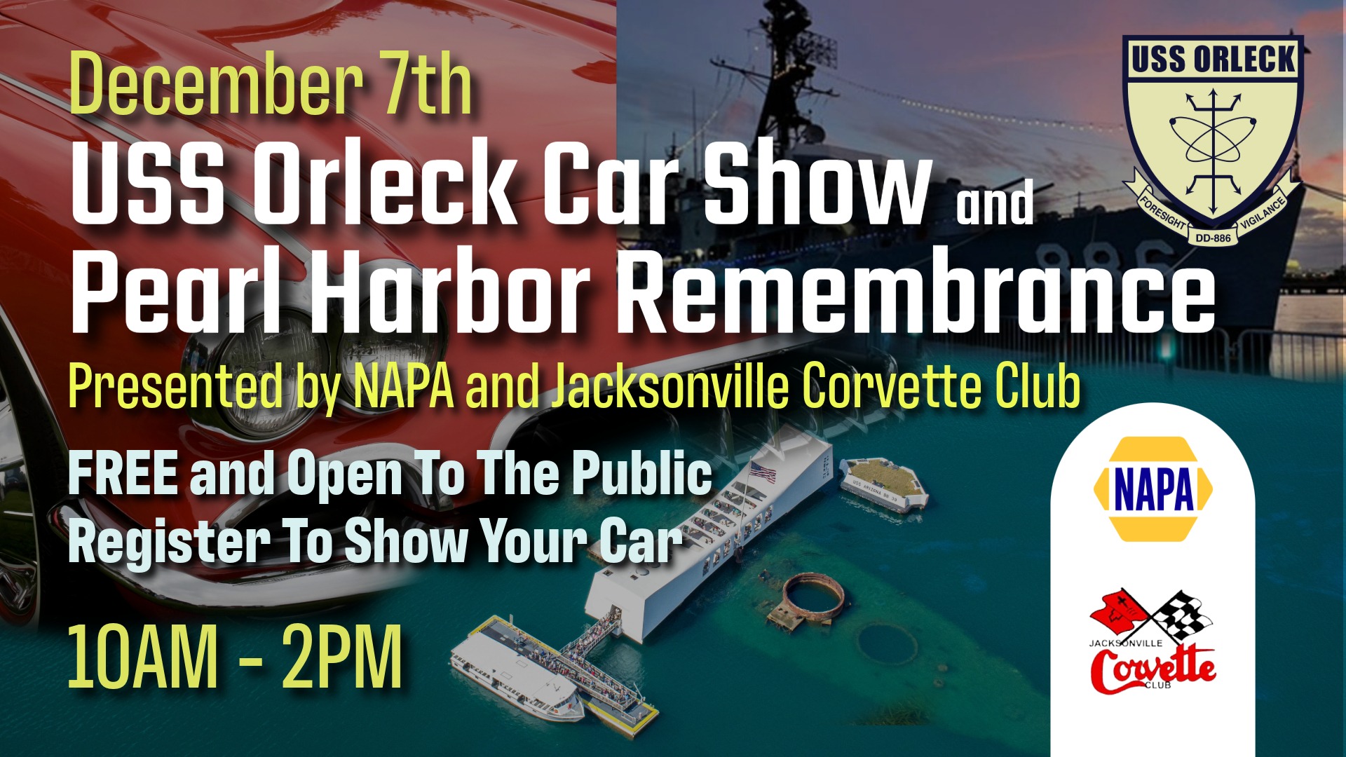 USS Orleck Car Show And Pearl Harbor Remembrance 2024